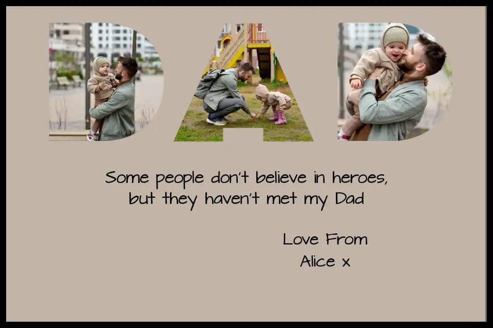 Dad Photo Upload Framed Print